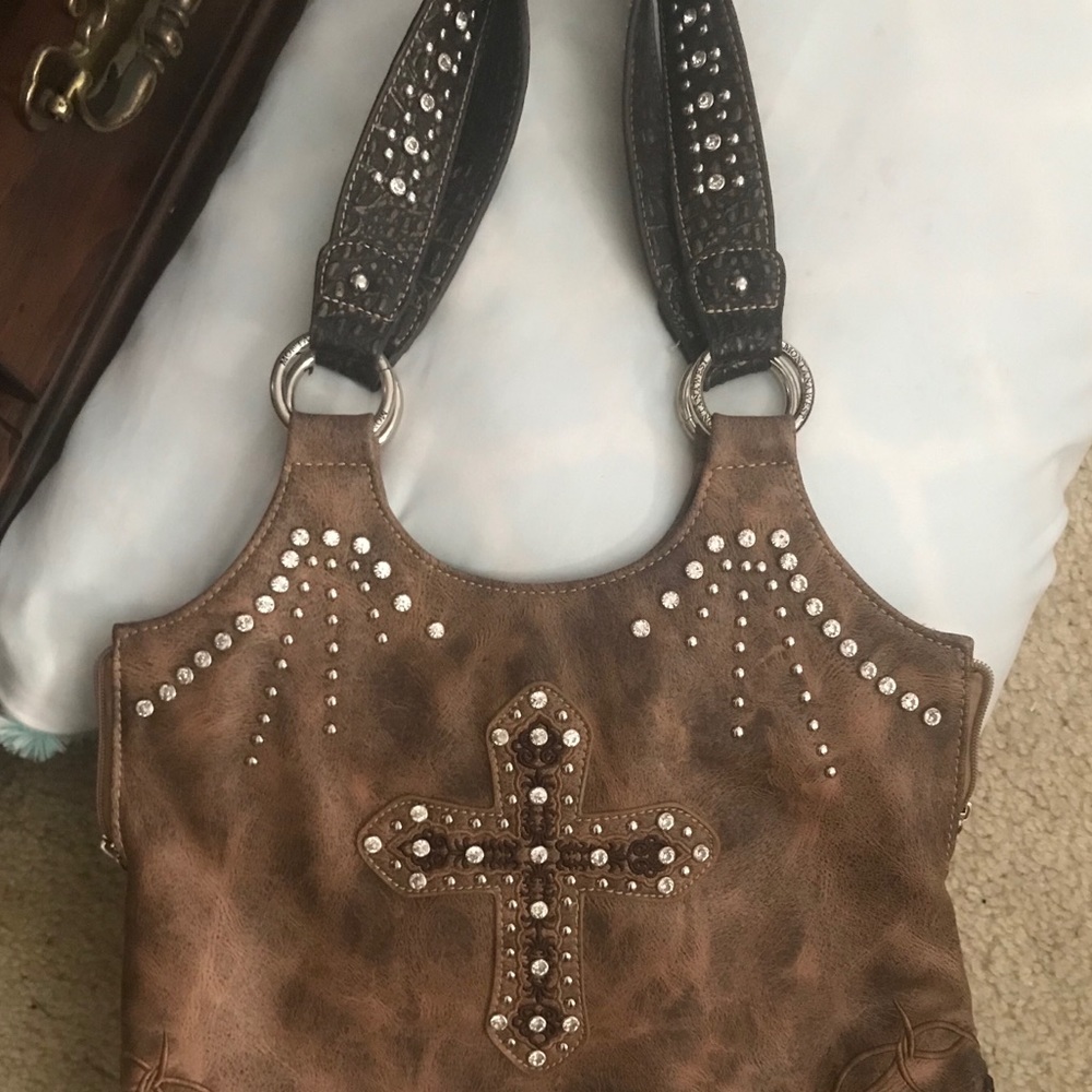 Rods western palace rhinestone cross purse